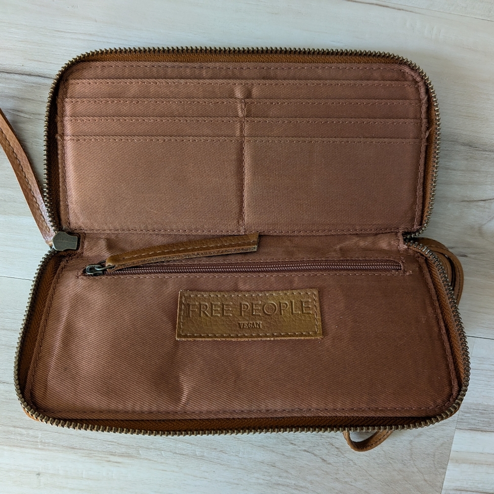 Free People Brown Vegan Wristlet Wallet - Picture 6 of 8